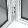 Ramă foto metalică Nele, argintiu strălucitor, 7x10 cm - 20x25 cm, variantă dublă