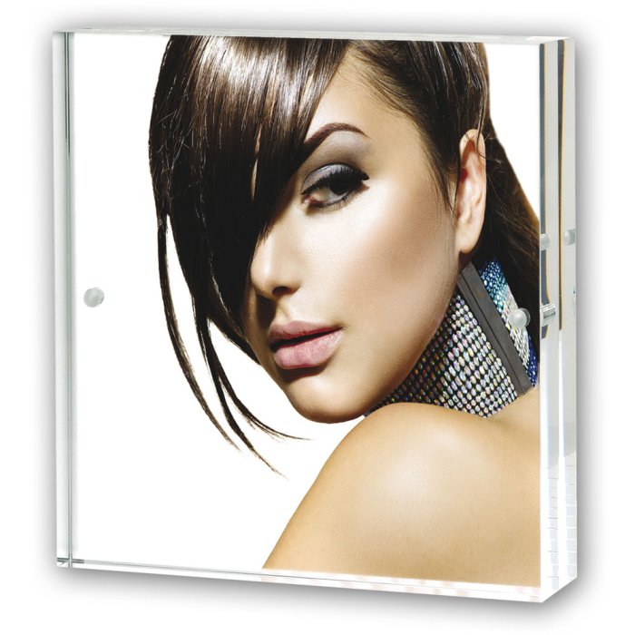 ZEP Seattle Acryl-Bilderrahmen 10x10 cm beidseitige Bildbetrachtung Hinstellen