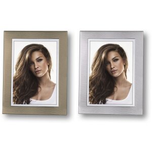 Rama foto metalică Wels, argint și bronz, 10x15–15x20 cm
