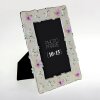 Rama foto Mirò 7x8 cm și 10x15 cm din metal cu optică de perla și stras