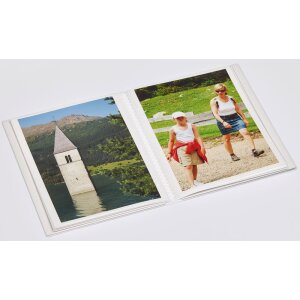 Album de inserție Walther Stellar, pentru fotografii 9x13 cm, 10x15 cm, 11x15 cm, 13x18 cm, cu copertă artistică în culori roz, albastru și verde