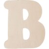Litere din lemn A-Z, 11 cm, finisaj natural – pentru perete sau grădină