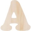 Litere din lemn A-Z, 11 cm, finisaj natural – pentru perete sau grădină