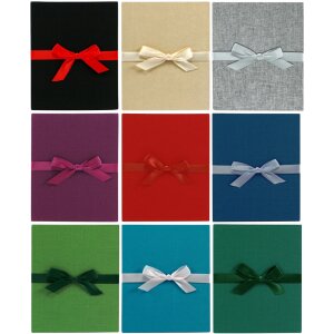 Goldbuch Leporellomappe Linum Leinen 10 Fotos 13x18 cm Schwarz