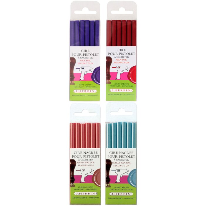 Lichid de sigilat pentru pistoale de ceară J. Herbin – cutie cu 6 stângi pentru 30 de sigile