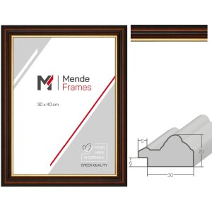 Ramă foto MendeFrames H015 antică din lemn masiv cu...