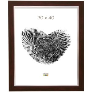 Kunststoffrahmen S41N mahagoni-silber 20x30 cm