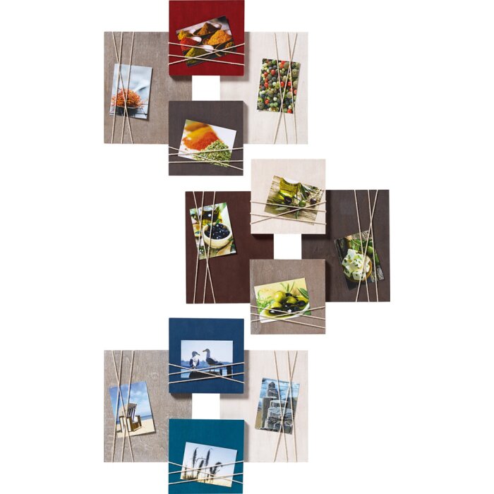 Ramă foto La Casa pentru 4 fotografii – profil din lemn colorat