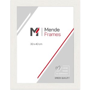 MendeFrames Bilderrahmen H750 Massivholz 15x21 cm weiß Kunstglas