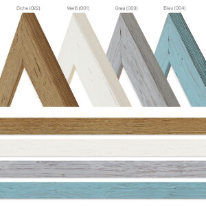 MendeFrames Bilderrahmen H750 Massivholz 24x30 cm weiß Kunstglas