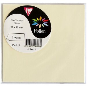 Suporturi de masă Clairefontaine Pollen 85x80 mm – 5 bucăți, diverse culori