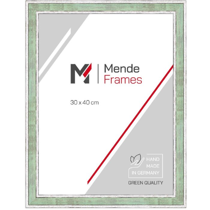 MendeFrames Bilderrahmen H460 Vintage hellgrün 30x60 cm Kunstglas