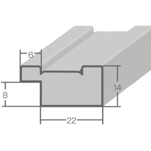 MendeFrames Bilderrahmen H460 Vintage silber 13x18 cm Klarglas
