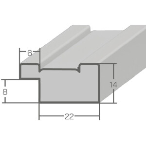 MendeFrames H460 Bilderrahmen Vintage silber 50x60 cm Klarglas