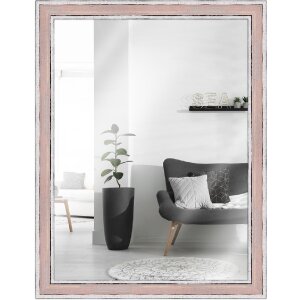 MendeFrames Wandspiegel H460 Vintage-Optik rosa 15x15 cm