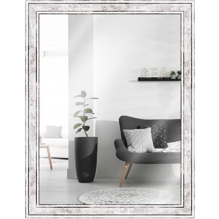 MendeFrames Wandspiegel H460 Vintage-Optik silber 25x38 cm