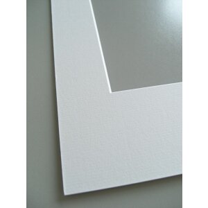 Schrägschnitt Passepartout 30x40 cm Schneeweiß 1,4 mm für Bild 20x30 cm