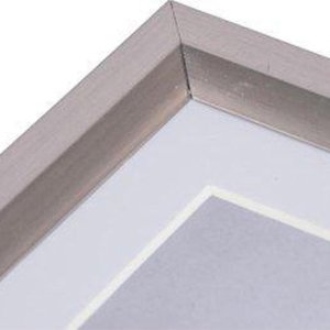 Henzo Kunststoffrahmen METALLICA 40x60 cm stahlgrau mit Passepartout 30x45 cm