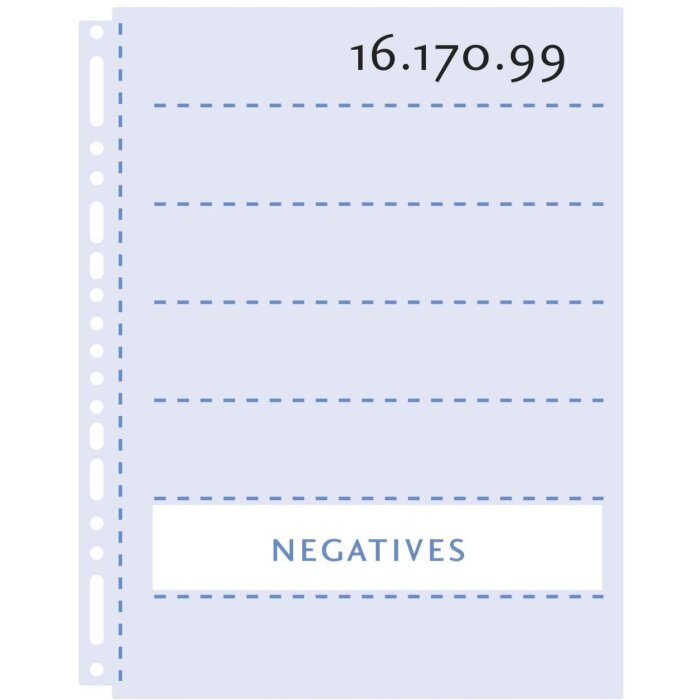 Henzo Negativtaschen für Ringordner 4x20,5 cm 10 Blatt Packung 70 Streifen