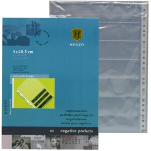 Henzo Negativtaschen für Ringordner 4x20,5 cm 10...