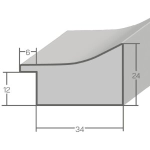 MendeFrames Holzrahmen H620 Antik schwarz 30x30 cm Kunstglas