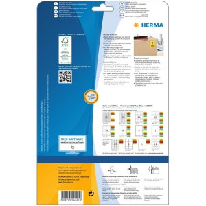 HERMA Etiketten A4 gelb 210x297 mm Papier matt 20 Stück selbstklebend