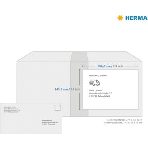 HERMA 4498 Etiketten A4 blau 199,6x143,5 mm Papier matt 40 St.