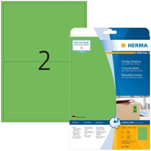 HERMA 4499 Etiketten A4 grün 199,6x143,5 mm Papier...
