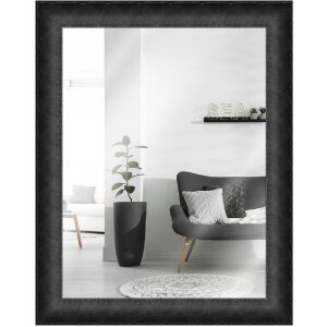 MendeFrames Wandspiegel H620 Antik 30x30 cm schwarz