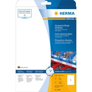 HERMA Etiketten A4 weiß 210x297 mm extrem stark...