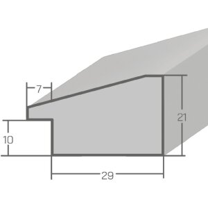 MendeFrames Bilderrahmen H640 Shabby-Chic weiß 20x60 cm Kunstglas