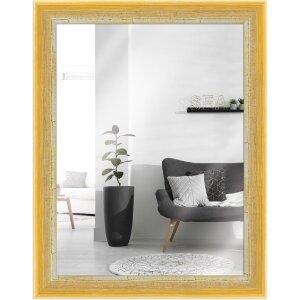 MendeFrames Wandspiegel H640 Shabby-Chic gelb 20x25 cm