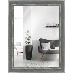MendeFrames Wandspiegel H640 Shabby-Chic grau 20x25 cm