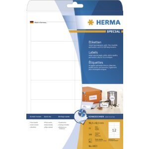 HERMA Inkjet-Etiketten A4 weiß 96,5x42,3 mm Papier...