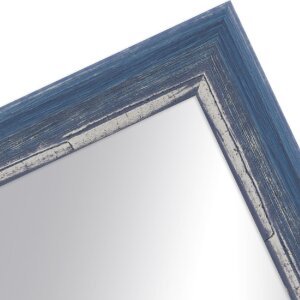 MendeFrames Wandspiegel H640 Shabby-Chic blau 30x60 cm