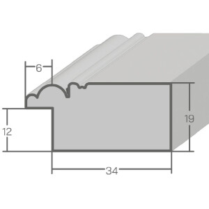 MendeFrames Bilderrahmen H660 Shabby-Chic 20x30 cm grau Kunstglas