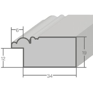 MendeFrames Bilderrahmen H660 Shabby-Chic 50x70 cm grau Kunstglas