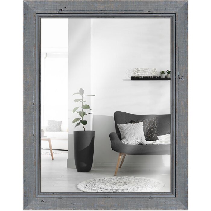MendeFrames Wandspiegel H660 Shabby-Chic 40x40 cm grau