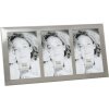 Ramă foto din aluminiu S65RP, argintiu, cu suport, perete din bumbac negru
