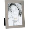Ramă foto din aluminiu S65RP, argintiu, cu suport, perete din bumbac negru