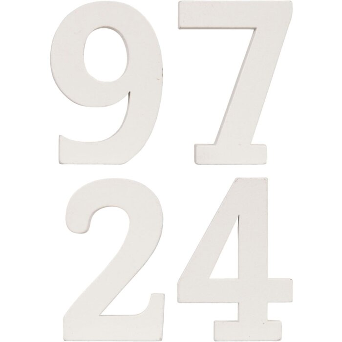 Ziguri numerice 0-9 din MDF, decorative 8x5 cm pentru proiecte DIY