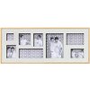 Rama foto Walther Double 10x15-15x20 cm, lemn natural cu passepartout colorat
