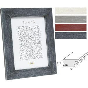 Ramă foto Deknudt S49B, profil plan, lemn, 10x15 cm - 50x70 cm