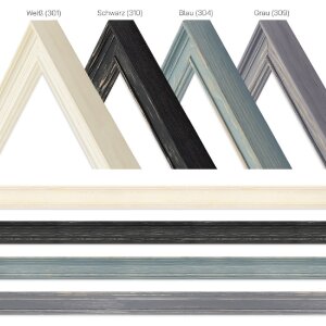 MendeFrames H470 Landhaus Bilderrahmen Weiß 18x24 cm Antireflexglas