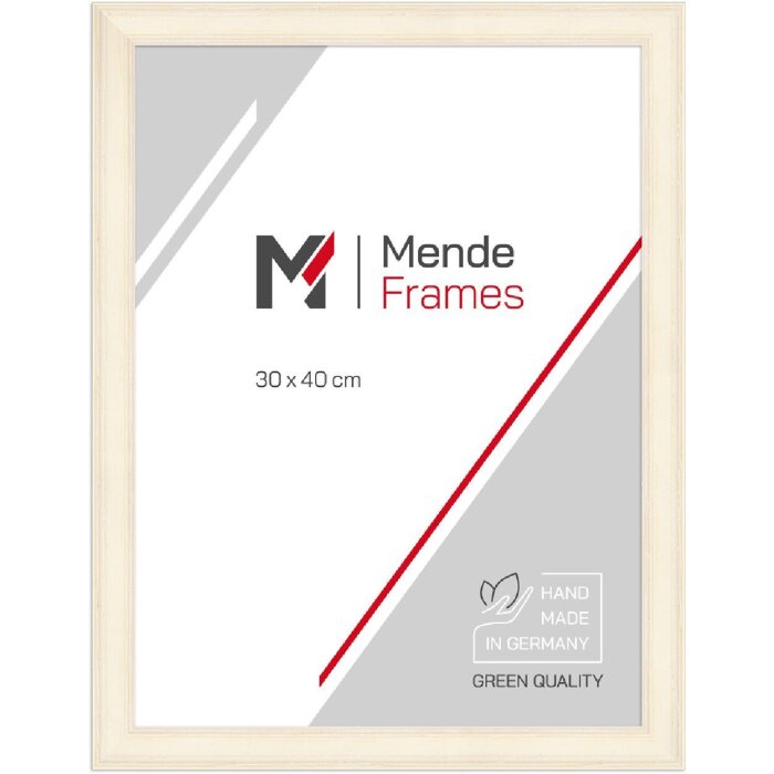 MendeFrames H470 Bilderrahmen Landhaus weiß 13x18 cm Kunstglas