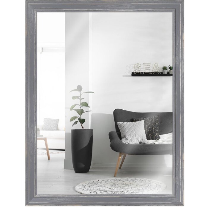 MendeFrames Wandspiegel H470 Landhaus grau 20x40 cm
