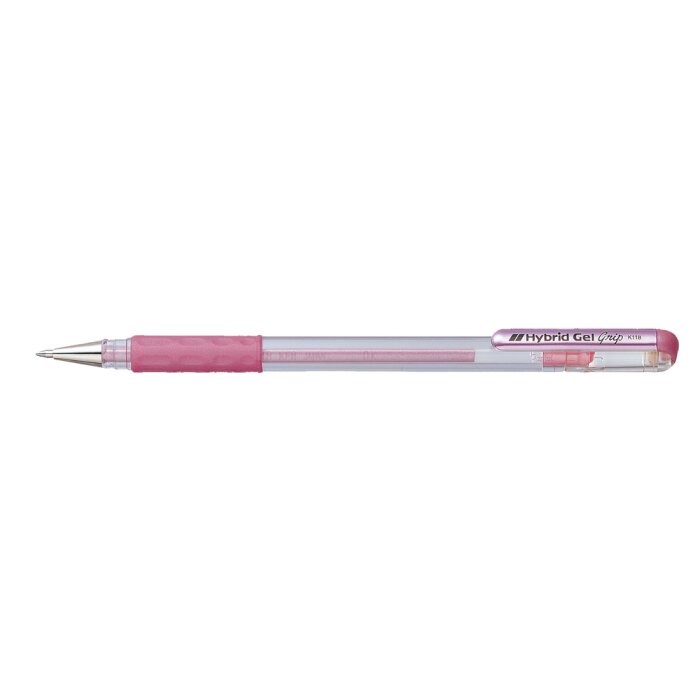 Pentel K118-MP Metallic Gelstift Hybrid Gel Grip 0,4 mm Rosa