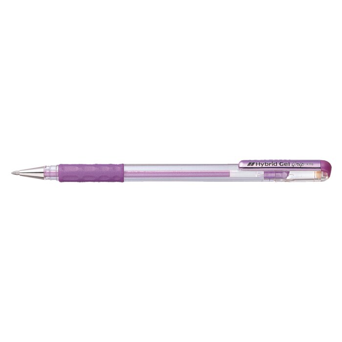Pentel K118-MV Metallic Gelstift Hybrid Gel Grip 0.4 mm violett