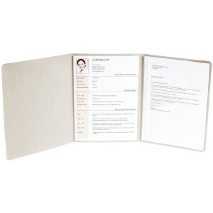 Exacompta Bewerbungsmappe 3-teilig Manila-Leinen 400g/m² DIN-A4 30 Blatt