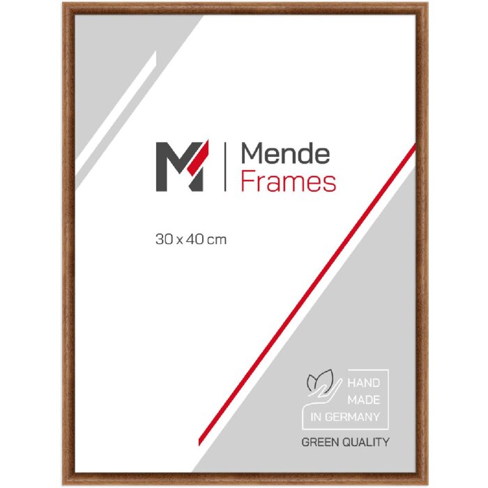MendeFrames Holzrahmen H003 Eiche 30x40 cm mit Museumsglas